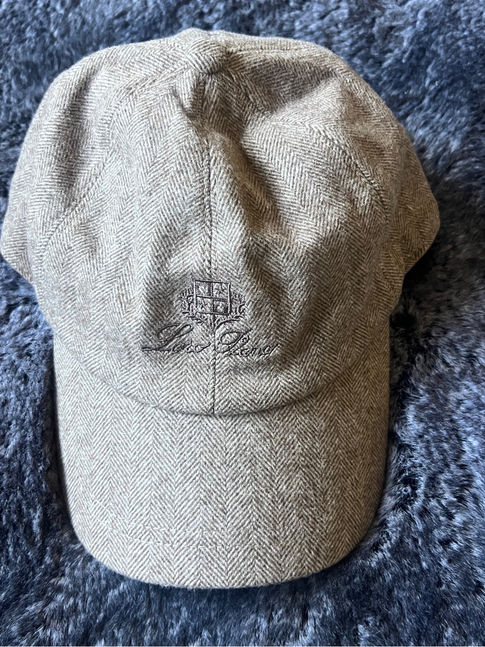 Loro Piana Men's Herringbone Baseball Cap New golf hat gift tennis F1 elegant